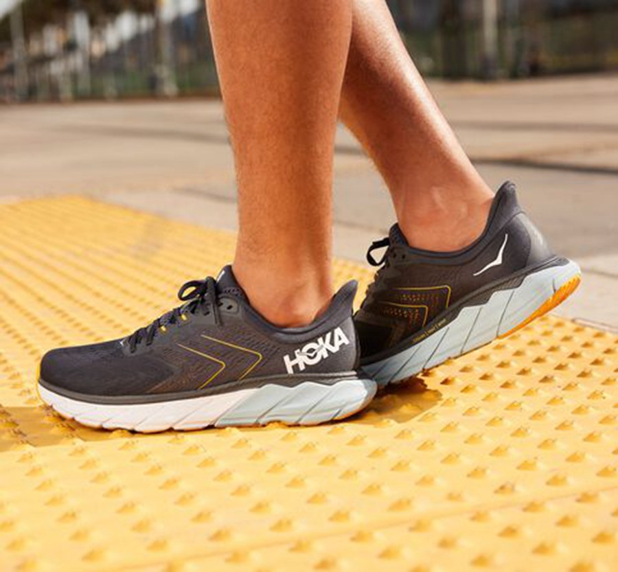 Running Shoes Mens - Hoka One One Arahi 5 - Navy - ULKPXEC-30